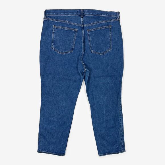 Abercrombie & Fitch Curve Love Ultra High Rise Ankle Straight Jean Size 35 Blue - Picture 2 of 5